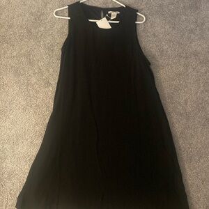 Sleeveless Black Gauze Dress